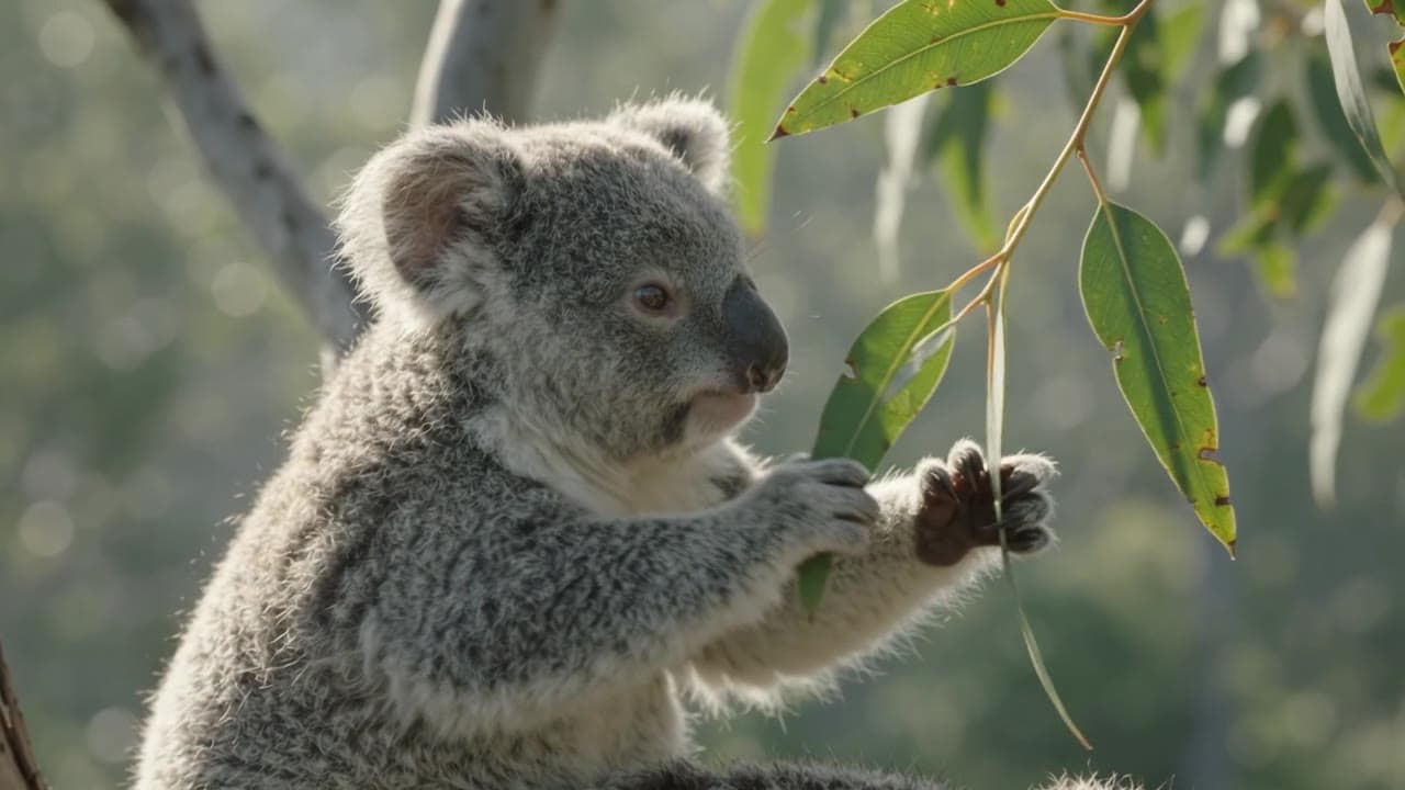 Okaliptüste Yavru Koala