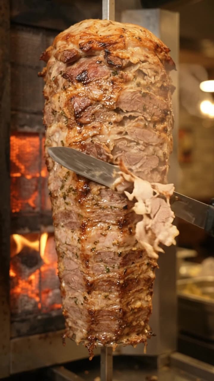 Döner Kesimi Yakın Plan